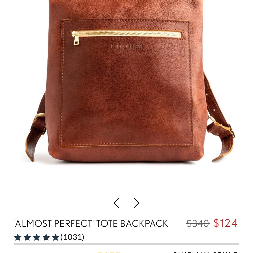 Portland Leather tote backpack